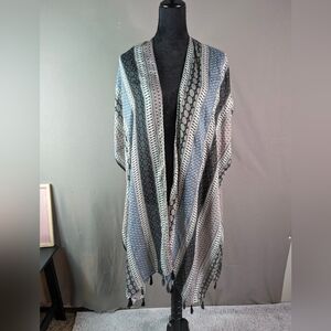 OS Geometric Stripe Kimono-NWT